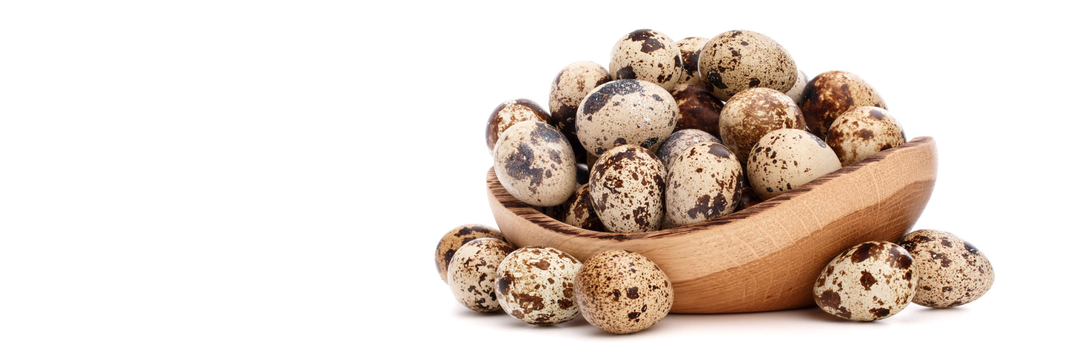 Image of a bowl of fresh quail eggs