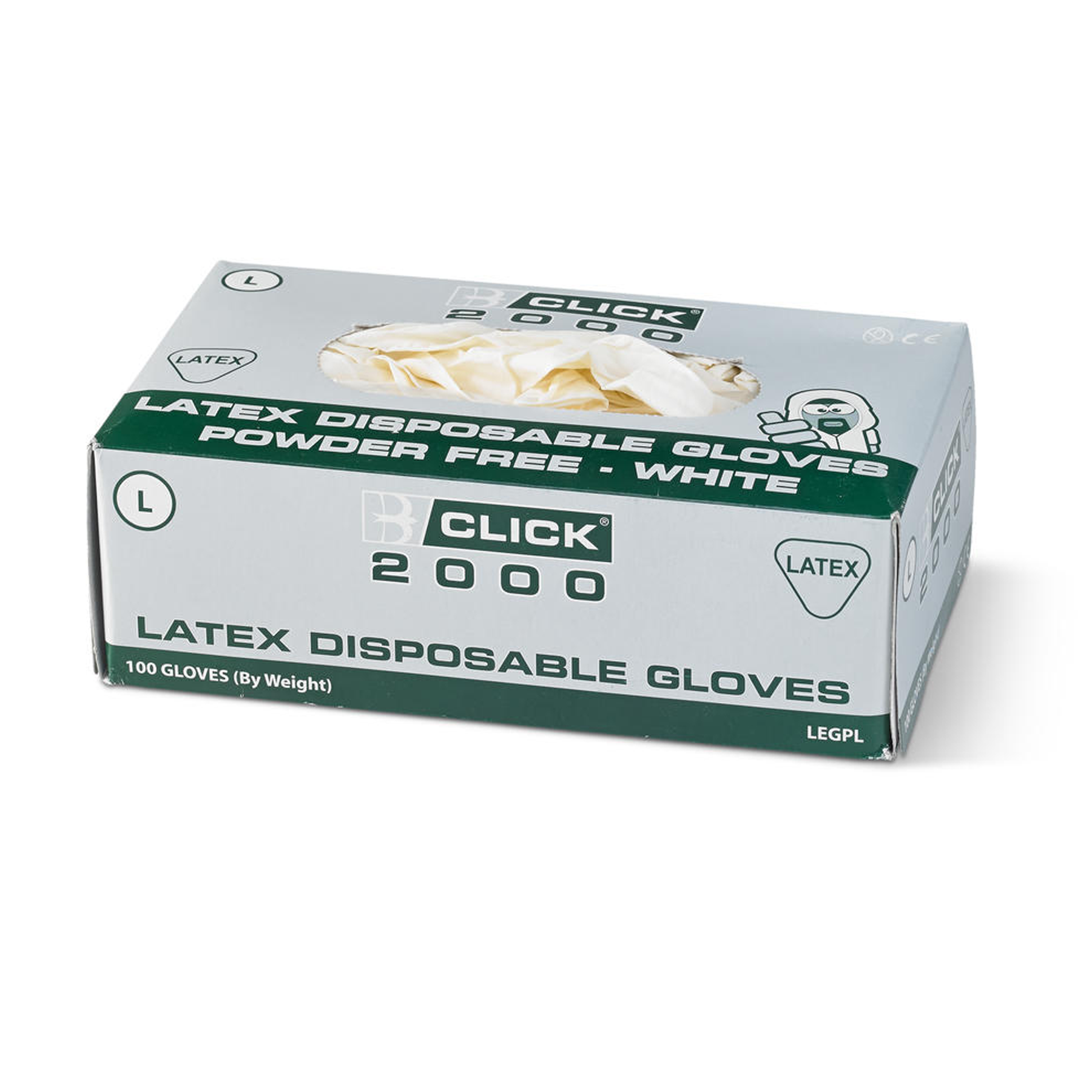 Latex Examination Gloves Powder Free White